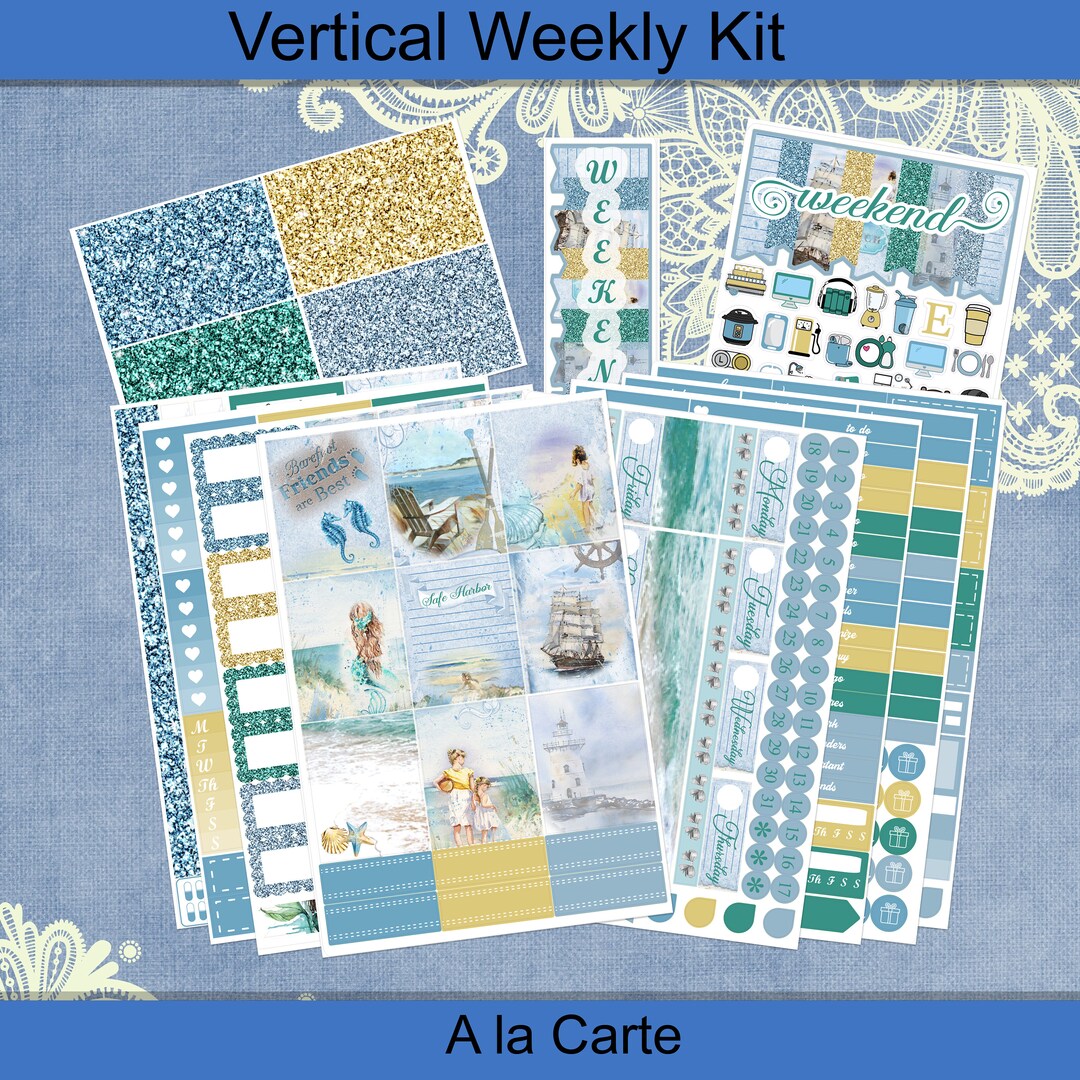 Vertical 7 X 9 - Safe Harbor Sticker Weekly Kit 4, 6, 8 Page or A La ...