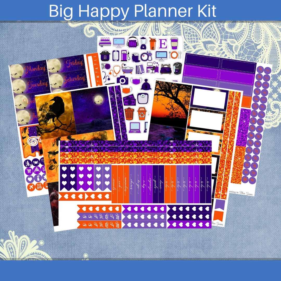 Big Happy Planner - Halloween Photo Planner Sticker Weekly Kit 5 Page ...