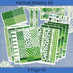 Vertikal 7 x 9 - Bit o 'Luck Weekly Planer Sticker Kit 4, 6, 8 seite oder A La Carte