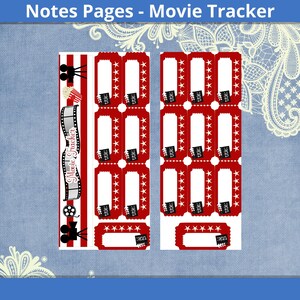 Notes Page Movie Tracker Planner Setup Kit