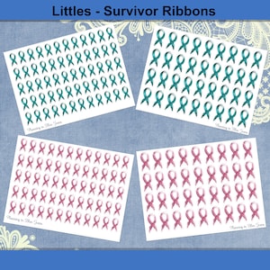 Elección de cintas Survivor verde azulado pequeño, verde azulado mediano, rosa pequeño, pegatinas rosas medianas