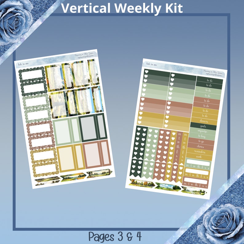 Vertical 7 X 9 - Hole in One, Golf Weekly Kit 4, 6, 8 Pages or A La ...