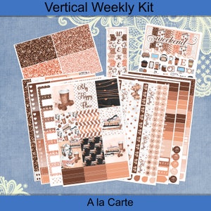 Vertical 7 x 9 - Happy Place Bookstore Coffee Shop pegatina planificador kit semanal 4, 6, 8 páginas o A La Carte