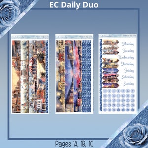 Daily Duo - Zestaw naklejek do planera w kolorze czerwonym, białym i sprawiedliwym