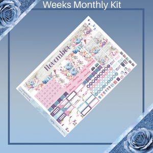 Weken november Maandelijkse kit Planner Sticker Kit - Pastel Pompoenen