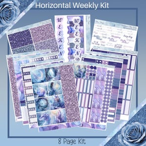 Poziomy - tygodniowy zestaw naklejek Blue Magic 4, 6, 8 stron lub A La Carte