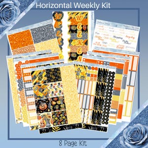 Horizontal -  Halloween Harvest Planner stickers weekly kit 4, 6, 8 page or A La Carte