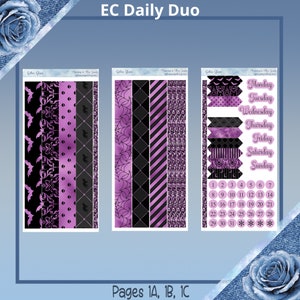 Daily Duo - Kit d’autocollants Gothic Glam Planner