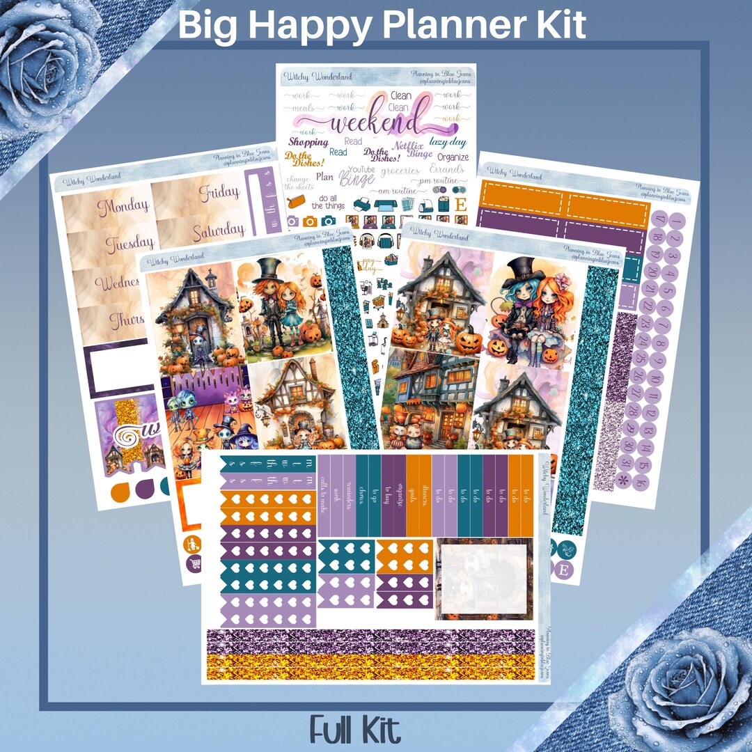 Big Happy Planner- Witchy Wonderland Planner Sticker Weekly Kit 5 Pages ...