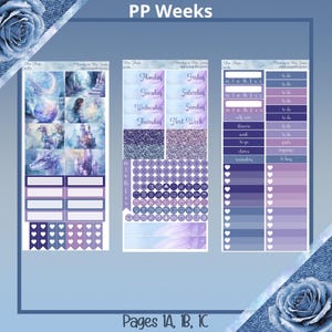 Weeks - ブルーマジック、プランナーステッカーキット