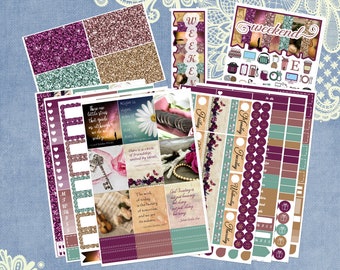 Vertical  - Juliette Planner Sticker Kit weekly kit 4, 6, 8 page or A La Carte