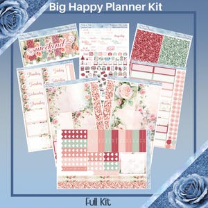 Big Happy Planner- Pretty in Pink Planer Sticker Weekly Kit 5 Seiten oder A La Carte