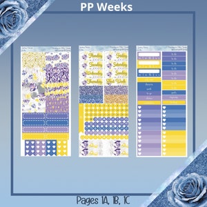 Weeks - 春のクロッカス、プランナーステッカーキット