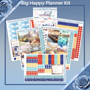 Big Happy Planner - naklejki na tygodniowy zestaw planera z dniami w szkole średniej, 5 stron lub A La Carte