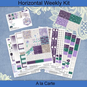 Horizontal - Dragonflies and Dandelions Planner Sticker Kit 4, 6, 8 page or A La Carte