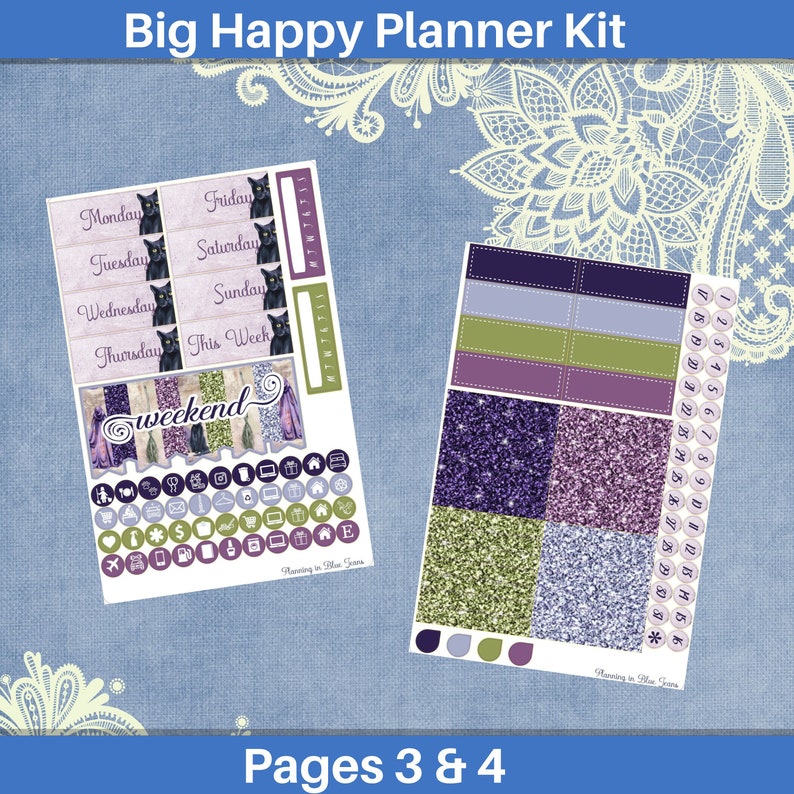 Big Happy Planner - Lavender Enchantress Planner Sticker Weekly Kit 5 ...