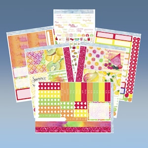 Big Happy Planner - Kit semanal de adesivos Summer Daiquiri Planner de 5 páginas ou à la carte
