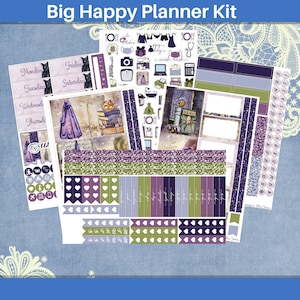 Big Happy Planner - Lavender Enchantress Planner sticker weekly kit 5 page or A La Carte