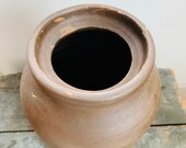 Antique Americana Salt Glazed Stoneware Redware Tan Canning Jug Jar Crock (9 quot )