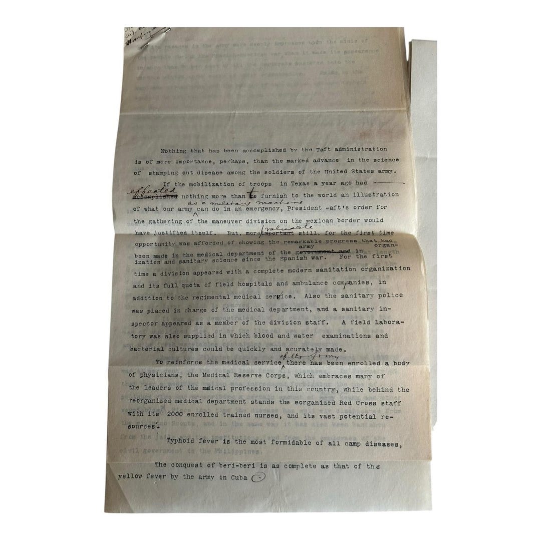 Antique Collectible President William Taft Political Campaign Documents ...