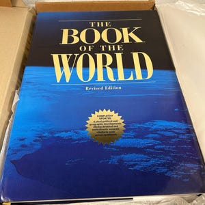 Vintage Oversize New Book of The World in Original Box by Macmillan (Revised Ed)