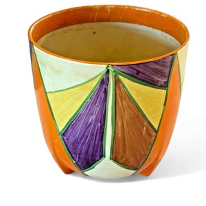 Vintage Clarice Cliff Newport Pottery Bizarre Fantasque Jardiniere Planter
