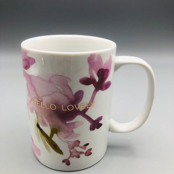 Bonjour belle tasse aquarelle florale