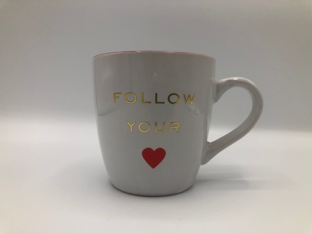 Beautiful Follow Your Heart Mug 14oz Roobee by Marami Etsy UK