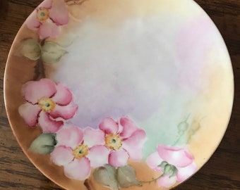 Plato floral pintado a mano Silesia de Hermann Ohme