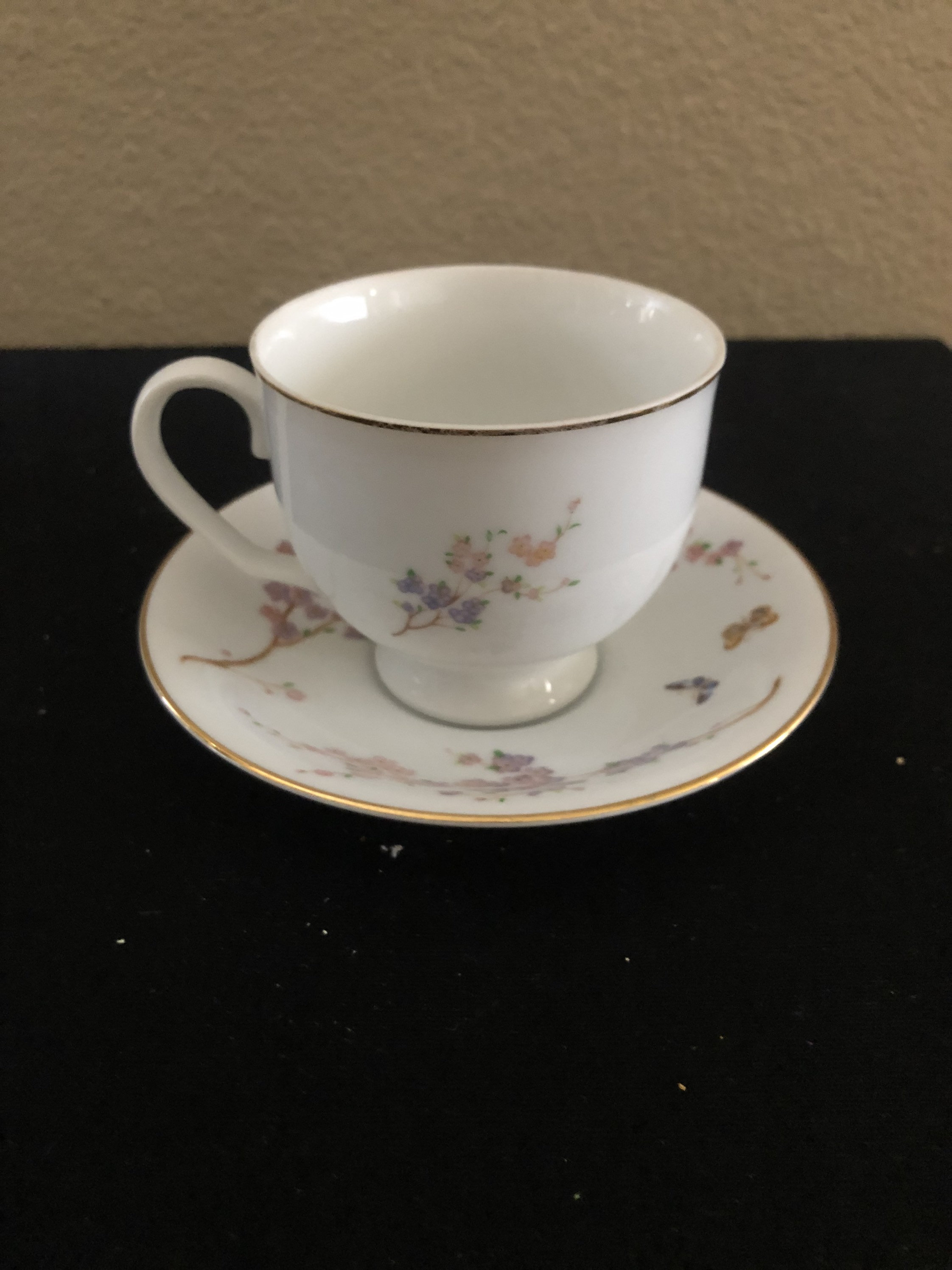 Bonita VIntage Teleflora GIft Tea Cup y Saucer Flower Gold Etsy
