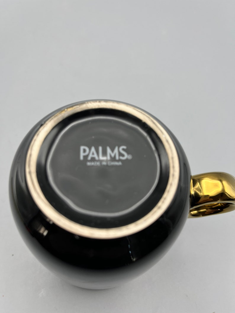 Coffee Mug Gold Ring Handle With Bling Palms Casino Las Vegas image 5