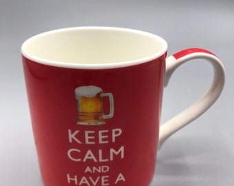 Tazza con scritta Keep Calm Keep Cool / Tazza da caffè in ceramica nera