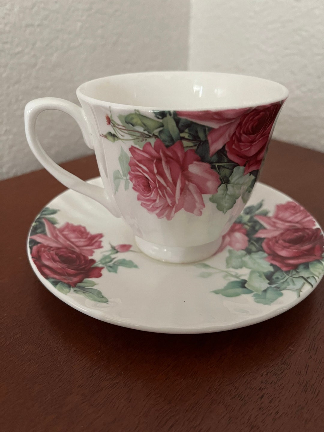 Stechcol Gracie Bone China Coastline Imports Teacup and Saucer Etsy