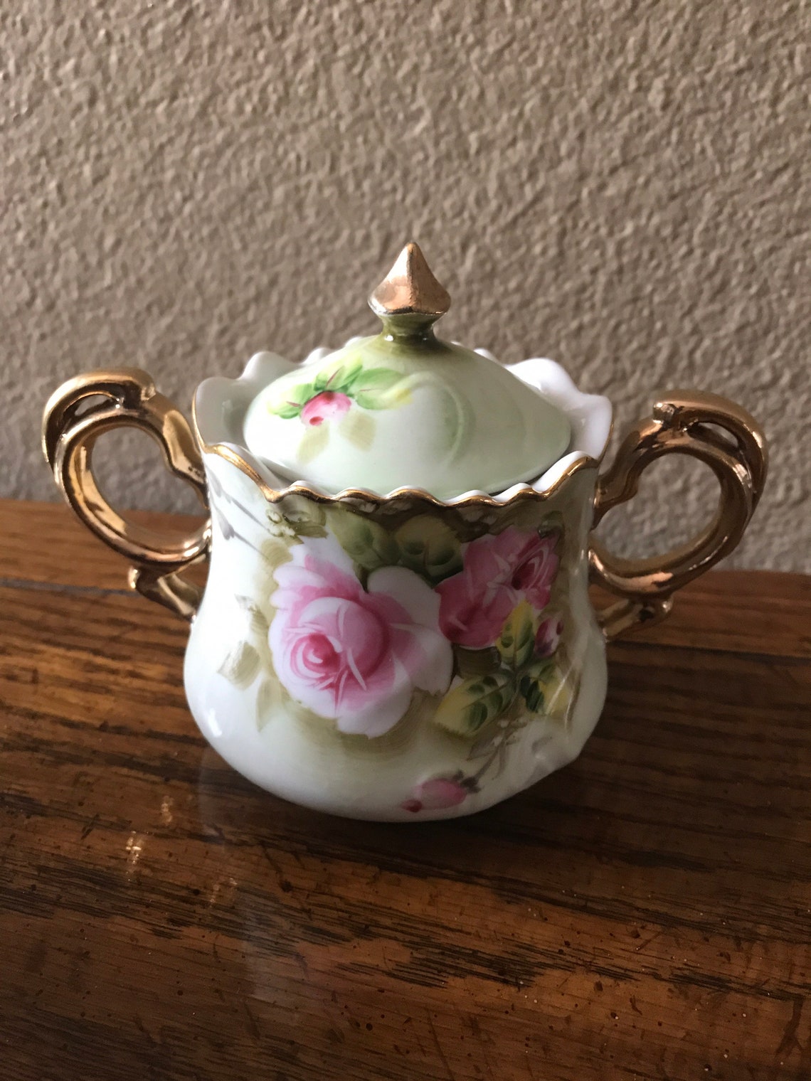 Vintage Lefton China Sugar and Creamer Set Etsy