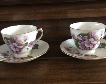 Two Royal Vale cup and saucer england ridgeway pottery
