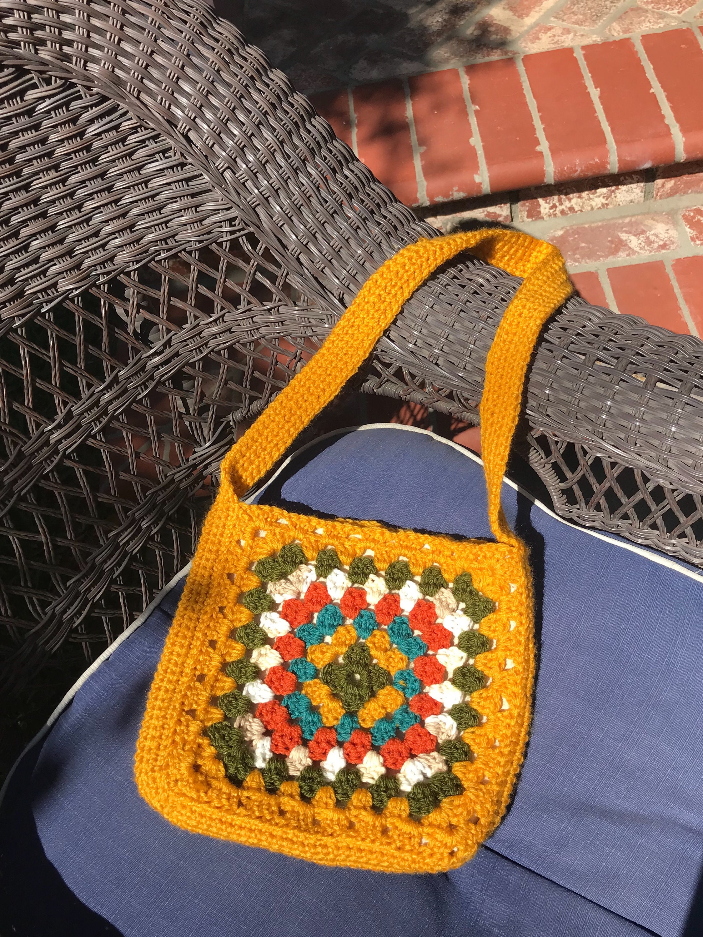 Crochet Shoulder Bag Etsy