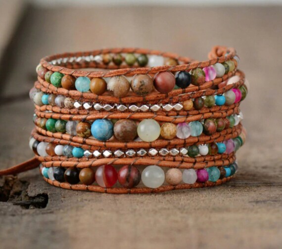 Para Hombre//Damas piedras preciosas de color turquesa Piedra Natural de la amistad surfista jaspe piedras