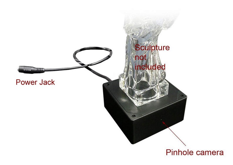 Camera Hidden in a Sculpture Base Spy Camera with WiFi Digital IP Signal Recording /& Remote Internet Access