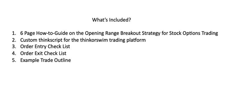 Opening Range Breakout Strategy, Day Trader Thinkorswim Indicator - Etsy