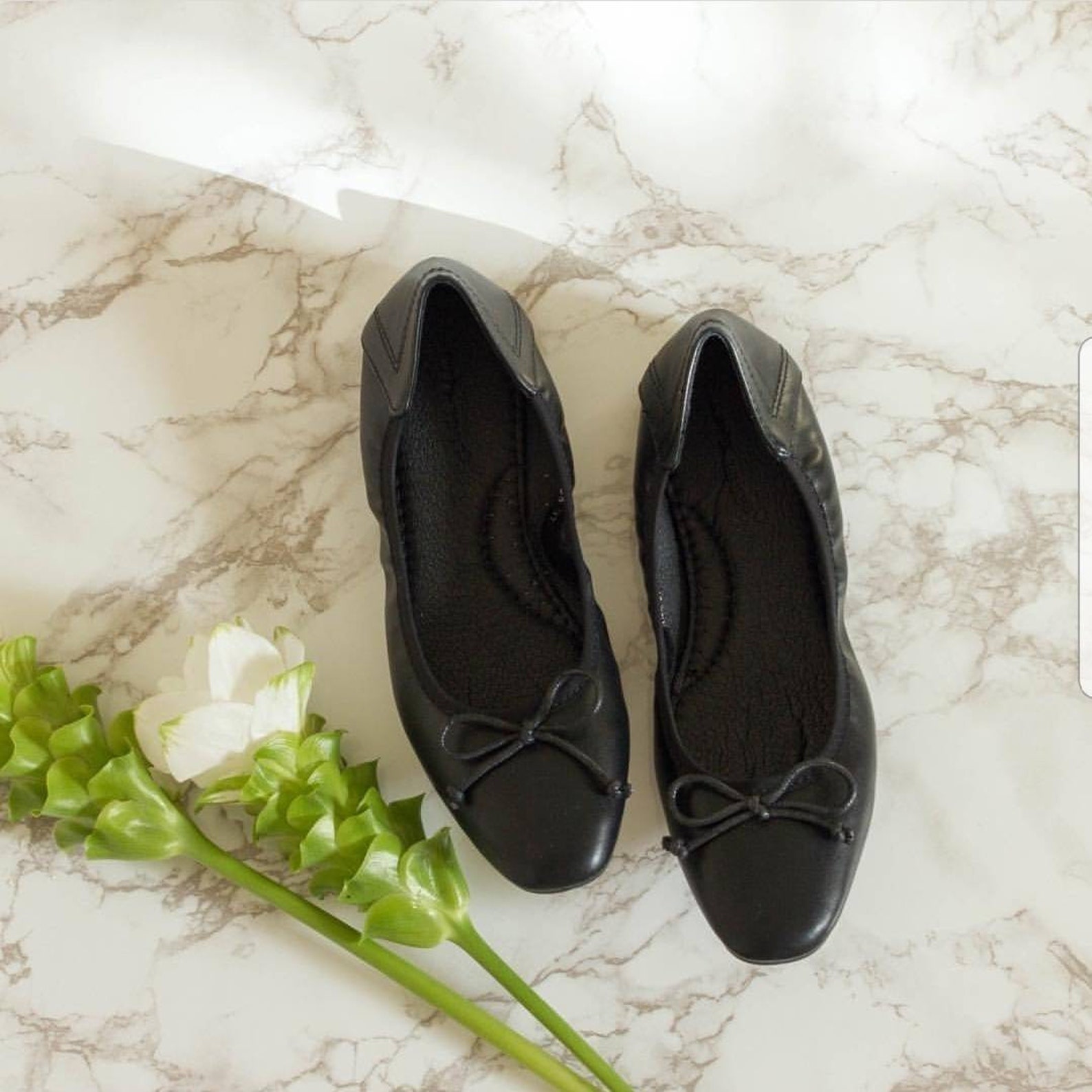 comfy black flats for work