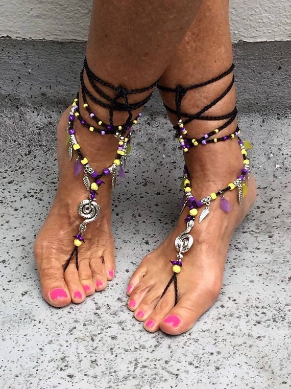 Bracelets de cheville cheville chaîne bijoux boho handmade Gypsy Plage Mariage Pieds Nus Sandales