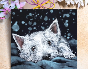 Westie Greeting Card - Westie Birthday Card - Westhighland Terrier Gifts - Dog Greeting Cards - Westie Lover Gift - Card From Dog