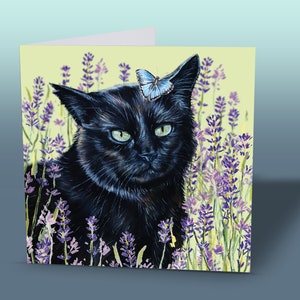 Black Cat Greeting Card - Black Cat Card - Card Black Cat - Lucky Cat Card - Greeting Card Cat - Cat Greeting Card - Black Cat Gifts
