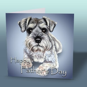 Schnauzer Vatertagskarte | Vater Schnauzer | Karte vom Hundevatertag | Schnauzer Karte | Hundekarte Vatertag