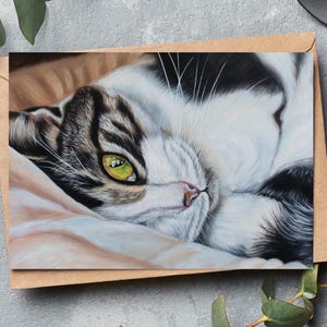 de voeux chat | de chat tigré | carte avec chat | carte d'anniversaire de chat | carte d'anniversaire de chat câlin | Cadeau pour amoureux des chats