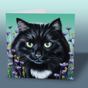 Black Cat Greeting Card - Black Cat Card - Card Black Cat - Lucky Cat Card - Greeting Card Cat - Cat Greeting Card - Black Cat Gifts