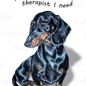 Dachshund Art - Dachshund Wall Decor - Dachshund Clipart - Instant Download Dog - Dachshund Gift - Printable Wall Art