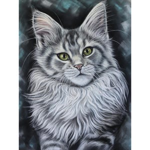 Custom Cat Portrait SKETCH | Colourful Pet Art | Personalised Cat Portrait from Photo | Cat Lover Gift | Cat Memorial Portrait | Cat Art
