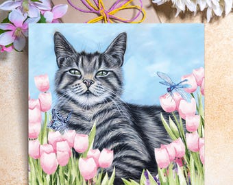Tabby Cat Card – Tabby Cat Greeting Card – Cat Card – Cute Cat Birthday Card – Cat Lover Card – Feline Lover Card - Cat Lover Gifts