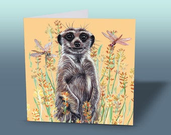 Meerkat Greeting Card - Wildlife Card - Meerkat - Card Meerkat - Card Wildlife - Greeting Card - Cute Card - Meerkat Gifts